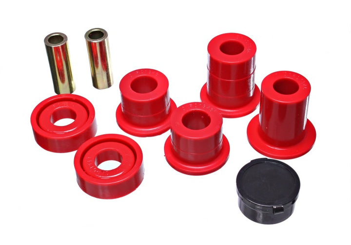 Energy Suspension 07-10 Chevy K2500/3500HD Front Diff Mount - Red - Bull Strap