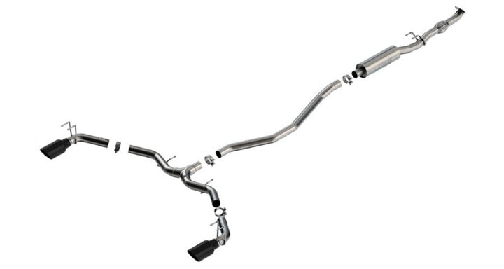 Borla 2023 Integra/22-23 Civic Si 1.5L 4 CYL. MT FWD 4DR 2.50in S-Type Catback Exhaust Black Chrome - Bull Strap
