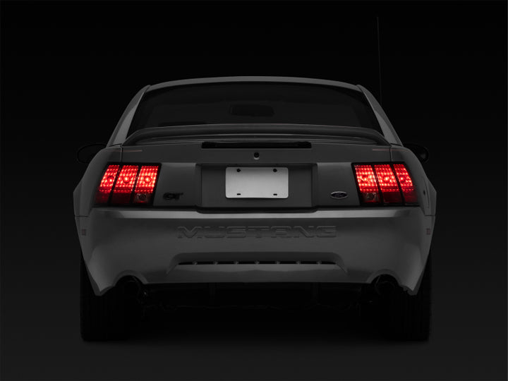 Raxiom 96-04 Ford Mustang Excluding 99-01 Cobra Sequential Tail Light Kit (Plug-and-Play Harness) - Bull Strap