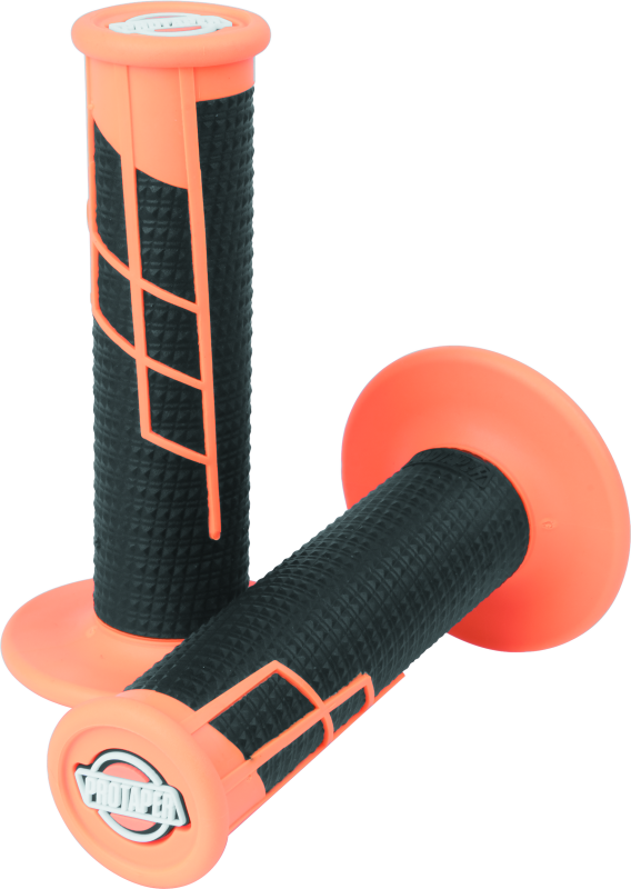 ProTaper Clamp-On 1/2 Waffle Grip - Neon Orange/Black - Bull Strap