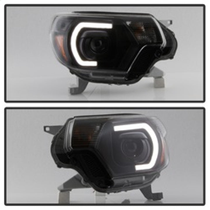 xTune Toyota Tacoma 12-15 Headlights - Light Bar DRL - Black PRO-JH-TTA12-LBDRL-BK - Bull Strap