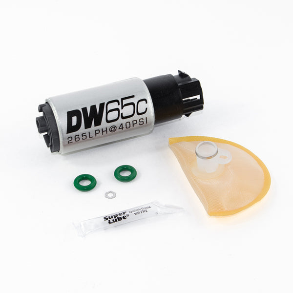 DeatschWerks 265 LPH Compact In-Tank Fuel Pump w/ 08-12 WRX/ 08-15 STi / 05-09 LGT Set Up Ki - Bull Strap
