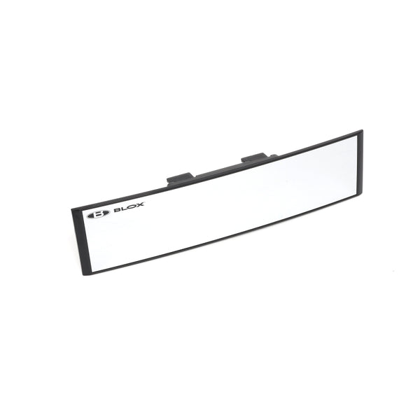 BLOX Racing 290mm Convex Mirror Black Frame No Tint - Bull Strap