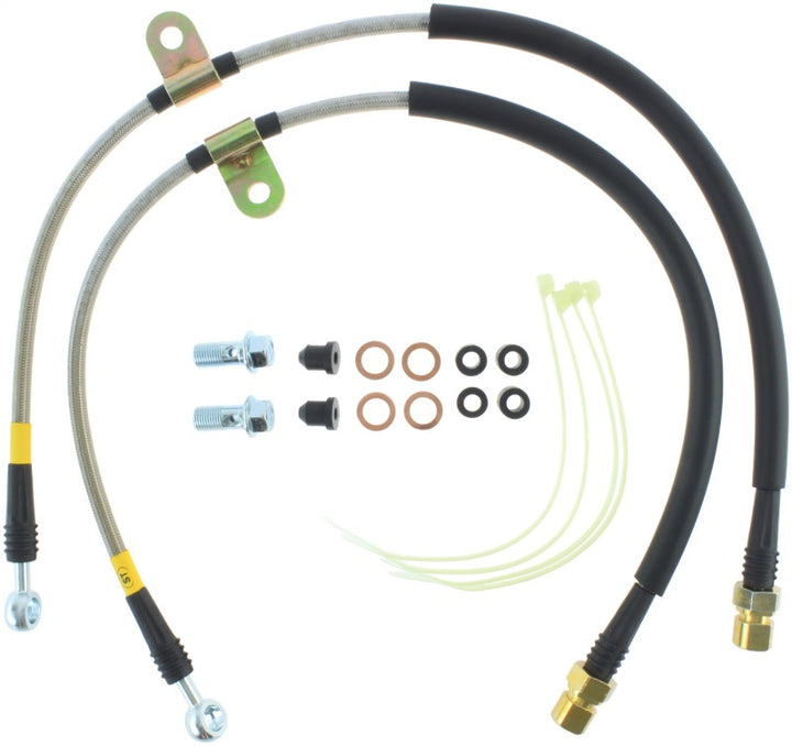 StopTech Stainless Steel Front Brake Lines 12-14 Ford Raptor - Bull Strap