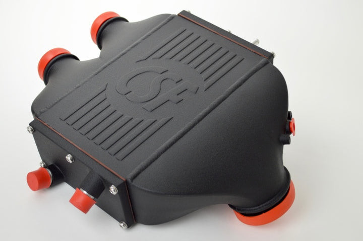 CSF 2014+ BMW M3/M4 (F8X) Top Mount Charge-Air-Cooler - Crinkle Black - Bull Strap