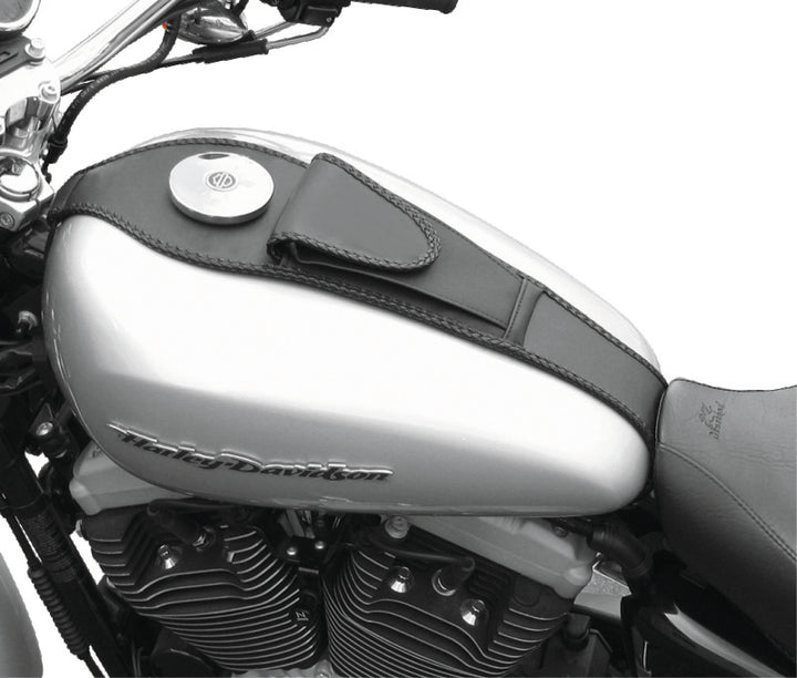 Mustang 11-13 Harley Blackline,12-17 Slim/Slim S Wide Touring Solo Seat w/DBR Diamond - Black - Bull Strap