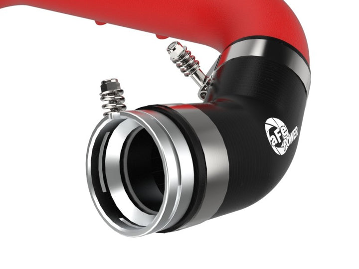aFe BladeRunner Red 2-3/4in Aluminum Charge Pipe 2021 Toyota Supra GR (A90) I4-2.0L (t) B48 - Bull Strap