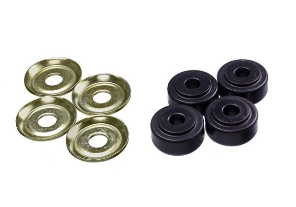 Energy Suspension Black Shock Tower Bushing Set 7/8in Nipple 3/8in ID 1-1/4in OD - Bull Strap