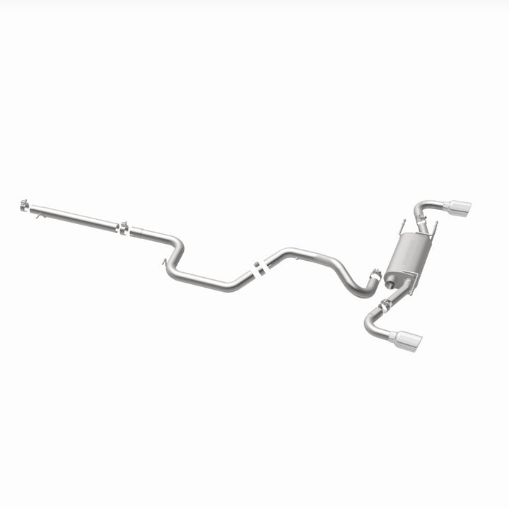 MagnaFlow 10-12 Mazda 3 L4 2.5L Hatchback Split Rear Exit Stainless Cat Back Performance Exhaust - Bull Strap