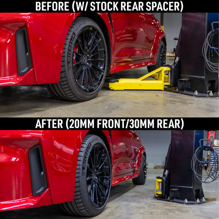 Mishimoto Wheel Spacers - 5x114.3 - 60.1 - 30 - M12 - Black - Bull Strap