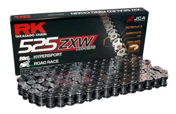 RK Chain BL525ZXW-120L XW-Ring - Black Scale - Bull Strap