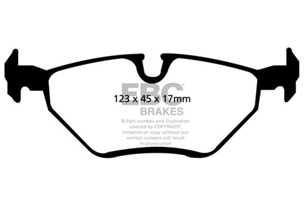 EBC 99-02 BMW Z3 Bluestuff Rear Brake Pads - Bull Strap