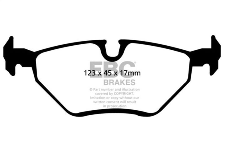 EBC 99-02 BMW Z3 Bluestuff Rear Brake Pads - Bull Strap