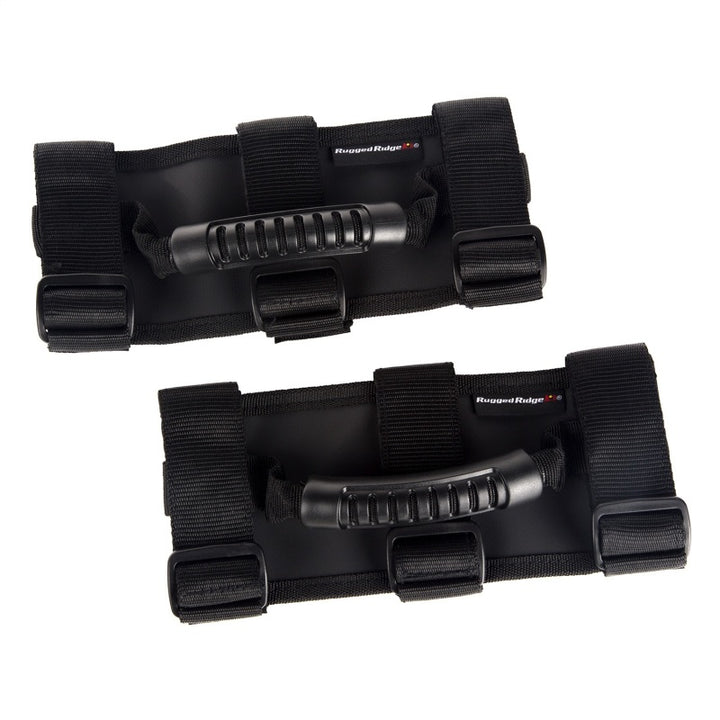 Rugged Ridge Ultimate Grab Handles Black 55-20 CJ/Jeep Wrangler /JT - Bull Strap