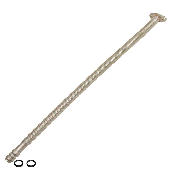 BD Diesel Flexible 23in Turbo Oil Drain Line - Bull Strap