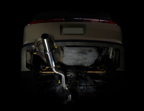 ISR Performance Series II - GT Single Exhaust System - Resonated - 95-98Nissan 240sx (S14) - Bull Strap