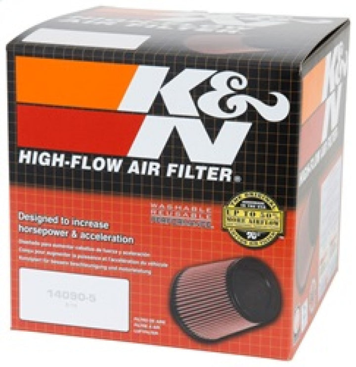 K&N Universal Rubber Filter 5in Flange ID x 6.5in Base OD x 4.5in Top OD x 4.125in Height - Bull Strap