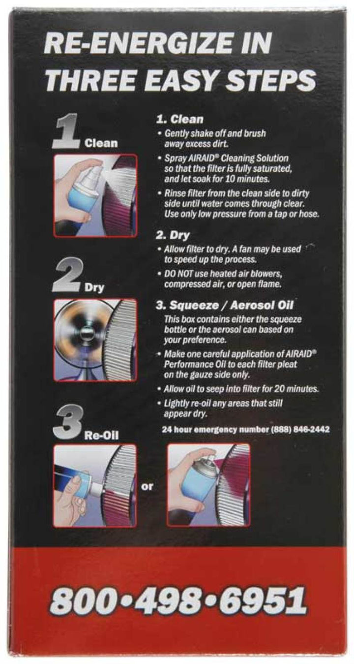 Airaid Renew Kit - 12oz Cleaner / 8oz Squeeze Oil - Bull Strap