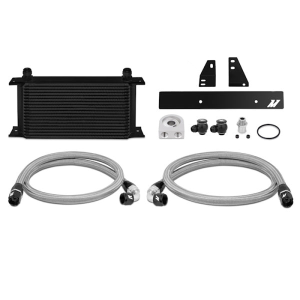 Mishimoto 09+ Nissan 370Z / 08+ Infiniti G37 (Coupe Only) Oil Cooler Kit - Black - Bull Strap