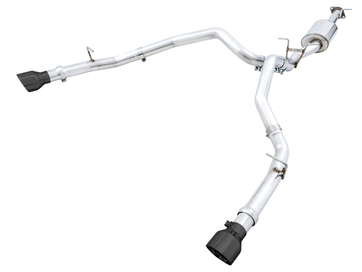 AWE Tuning 19-21 RAM 1500 5.7L (w/Cutouts) 0FG Dual Rear Exit Cat-Back Exhaust - Diamond Black Tips - Bull Strap