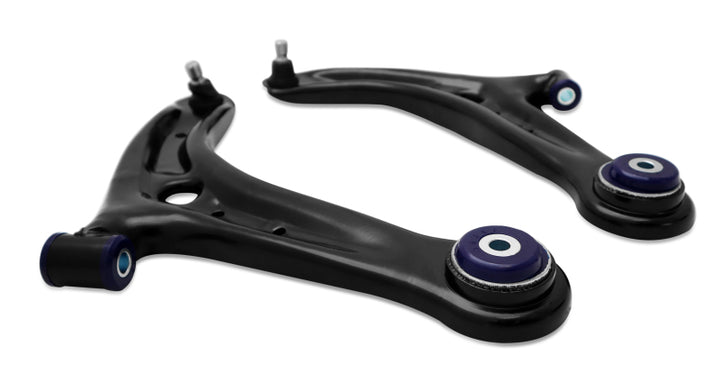 Superpro 13-17 Ford Fiesta Complete Front Lower Control Arm Kit (Caster Increase) - Bull Strap
