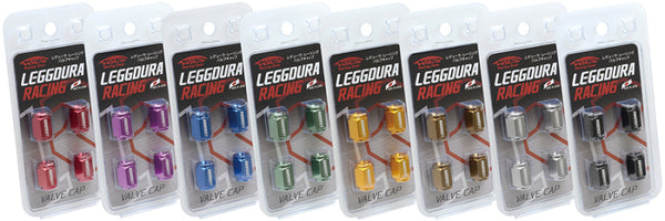 Project Kics Leggdura Racing Valve Cap Set Gold - Bull Strap