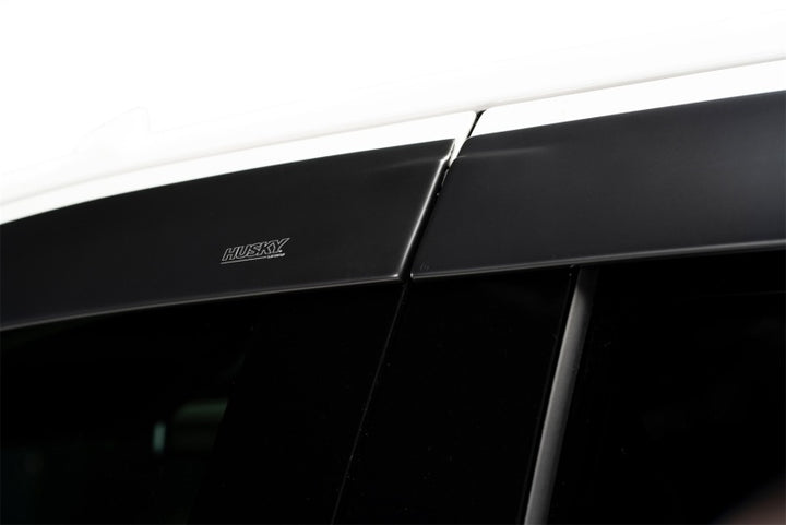 Husky Liners 10-25 Dodge RAM 2500/3500 CC In-Channel Mount Ventvisor Low Pro (4pc) - Matte Blk - Bull Strap