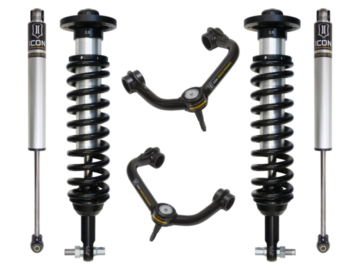 ICON 2015+ Ford F-150 4WD 0-2.63in Stage 2 Suspension System w/Tubular Uca - Bull Strap