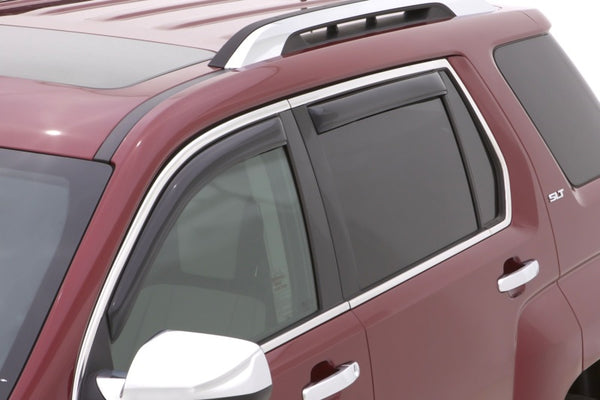 AVS 10-17 GMC Terrain Ventvisor In-Channel Front & Rear Window Deflectors 4pc - Smoke - Bull Strap