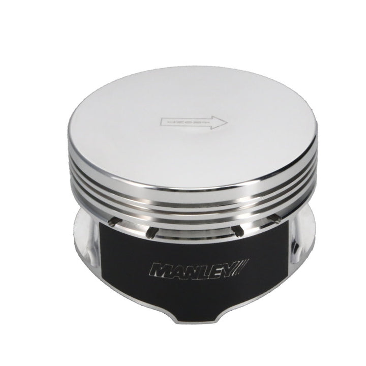 Manley Ford 4.6L/5.4L (3Valve) Flat Top Forged Aluminum 3.572in Bore 0cc Dome Piston Set - Bull Strap