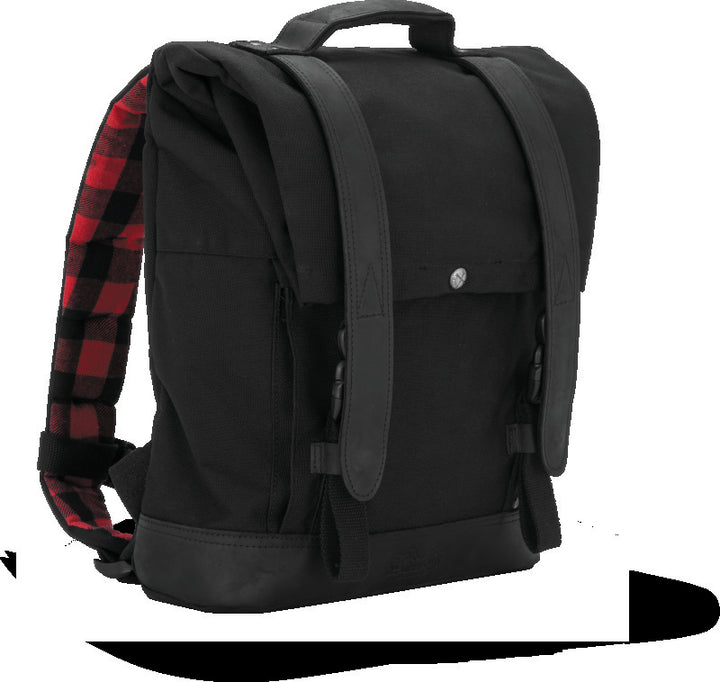 Burly Brand Voyager Back Pack - Black - Bull Strap