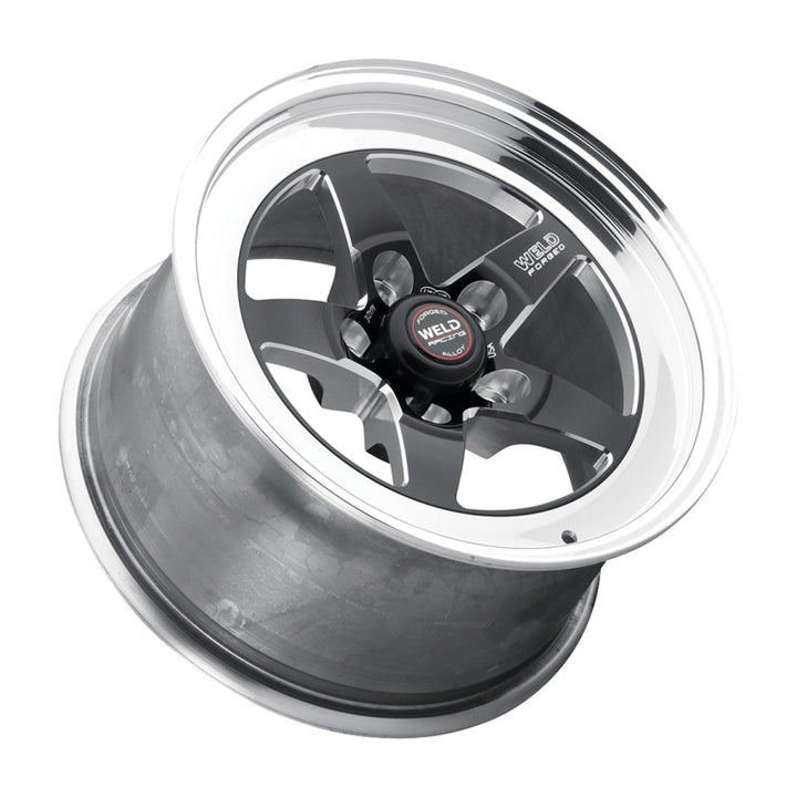 Weld S71 15x10 / 5x4.75 BP / 7.5in. BS Black Wheel (Medium Pad) - Non-Beadlock - Bull Strap