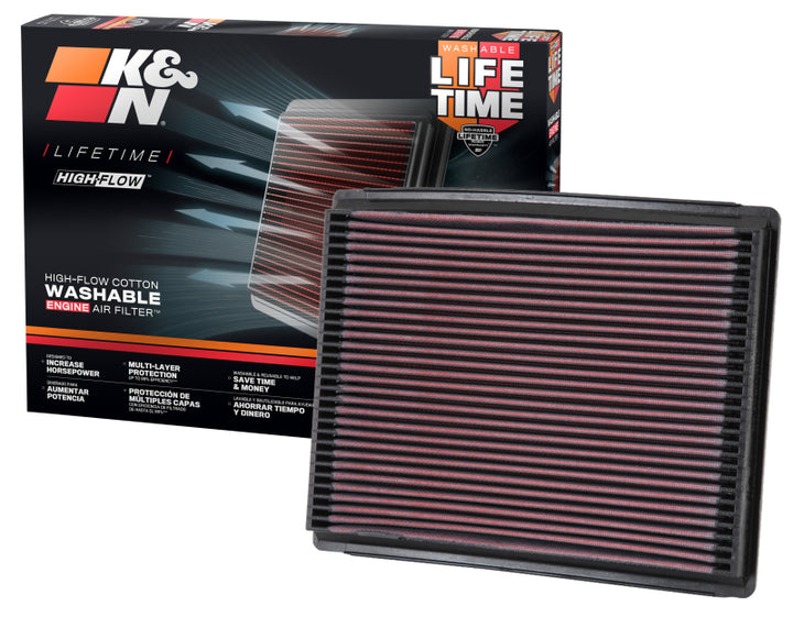 K&N Replacement Air Filter AIR FILTER, FORD/MER/LIN - 3.8/4.0/5.0L 86-02 - Bull Strap