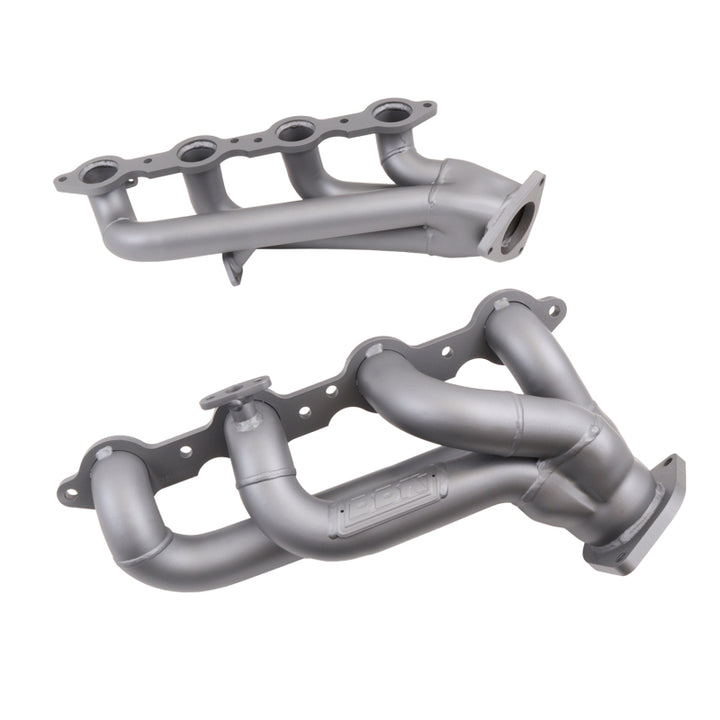 BBK 99-04 GM Truck SUV 4.8 5.3 Shorty Tuned Length Exhaust Headers - 1-3/4 Titanium Ceramic - Bull Strap