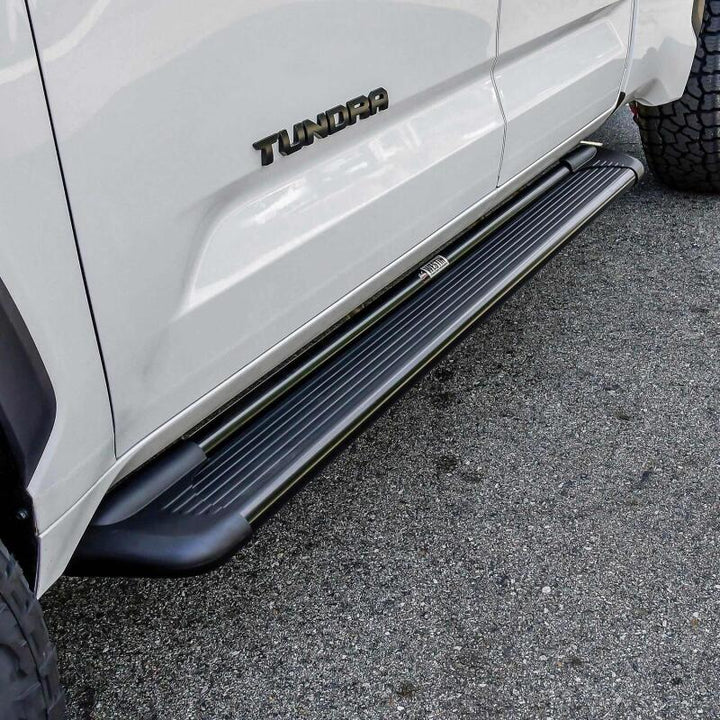 Westin Sure-Grip Aluminum Running Boards 79 in - Black - Bull Strap