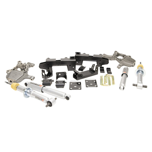 Belltech LOWERING KIT 2019 Chevrolet Silverado / GMC Sierra 1500 2WD All Cab - 2-4in Fr / 6in R - Bull Strap