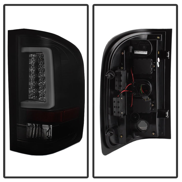 Spyder 07-13 Silverado (Will Not Work w/2010 921 Bulb)V3 Tail Lights Blk Smk ALT-YD-CS07V3-LBLED-BSM - Bull Strap