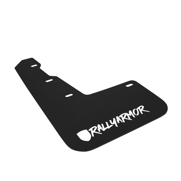 Rally Armor 15-21 Subaru WRX/STI Black Mud Flap White Altered Font Logo - Bull Strap