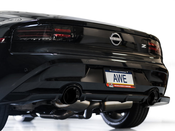 AWE 2023 Nissan Z RZ34 RWD Track Edition Catback Exhaust System w/ Diamond Black Tips - Bull Strap