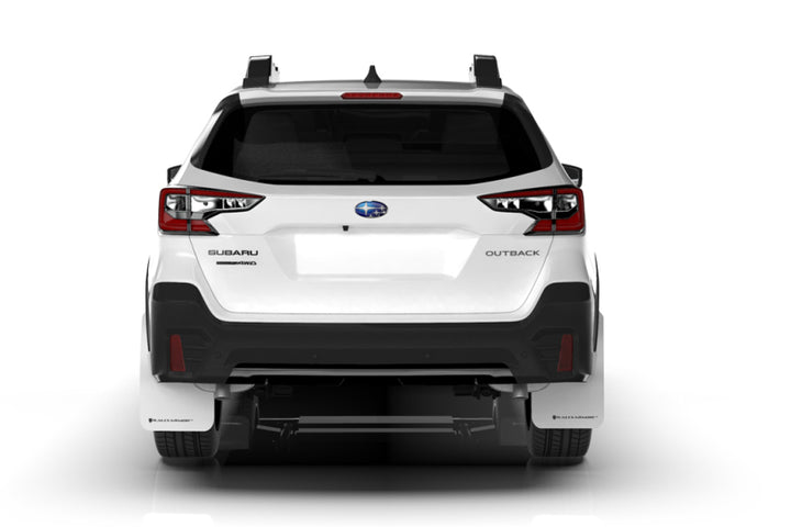 Rally Armor 20-25 Subaru Outback Black UR Mud Flap w/Grey Logo - Bull Strap