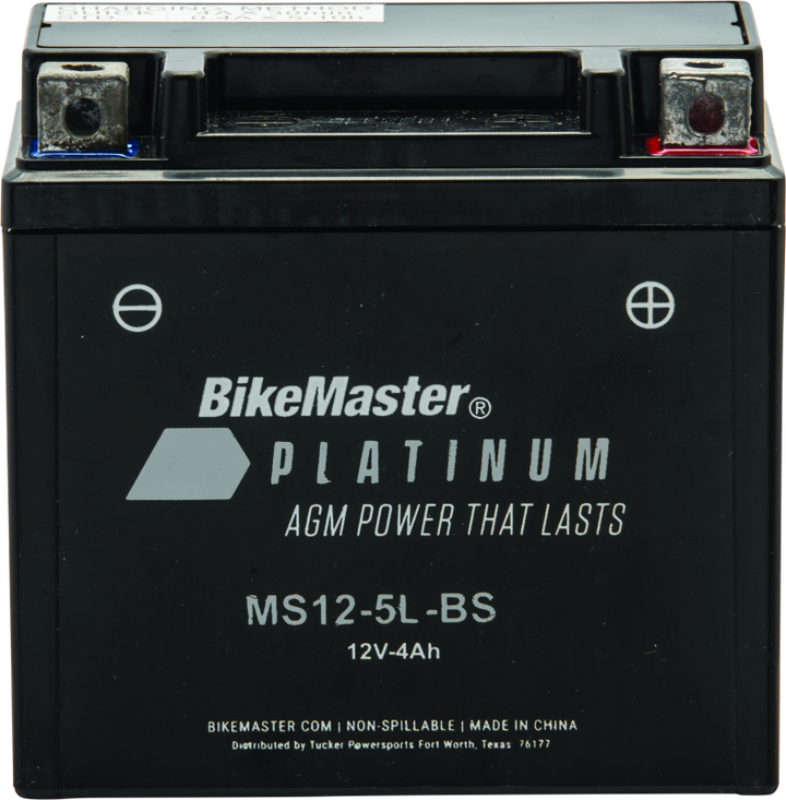 BikeMaster AGM Battery - MS12-5L-BS - Bull Strap