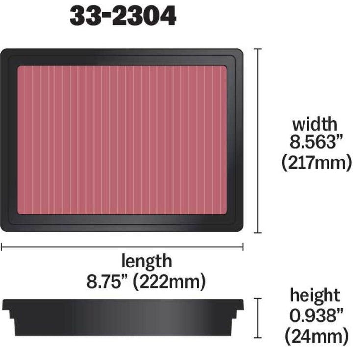 K&N 05-08 LGT / 08-11 WRX / STi Drop In Air Filter - Bull Strap