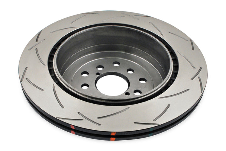 DBA 01-07 Subaru WRX/STI 10 Stud Hole Rear Slotted 4000 Series Rotor - Bull Strap