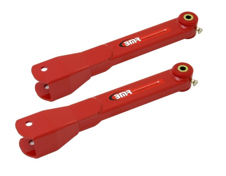 BMR 10-15 5th Gen Camaro Non-Adj. Rear Trailing Arms (Polyurethane) - Red - Bull Strap