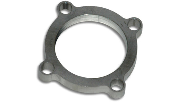 Vibrant GT series / T3 Turbo Discharge Flange (4 Bolt) with 2.5in Inlet I.D. T304 SS 1/2in Thick - Bull Strap