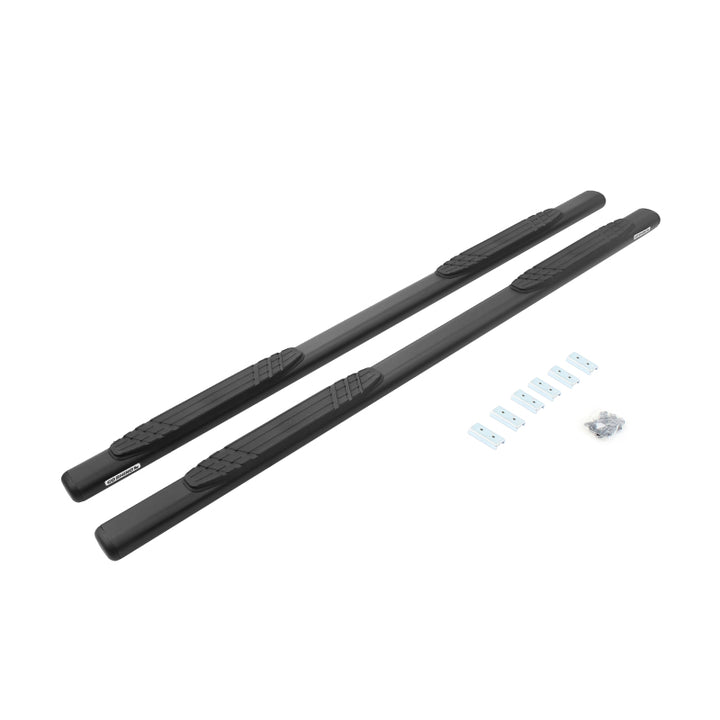 Go Rhino 4in OE Xtreme SideSteps - Textured Black - 87in - Bull Strap