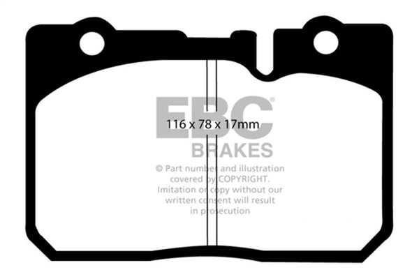 EBC 95-00 Lexus LS400 4.0 Yellowstuff Front Brake Pads - Bull Strap