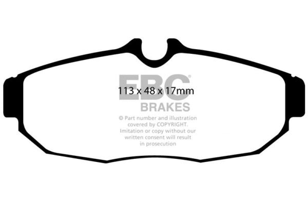 EBC 05-10 Ford Mustang 4.0 Yellowstuff Rear Brake Pads - Bull Strap