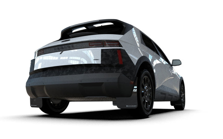 Rally Armor 2025 Hyundai Ioniq 5 XRT Black Mud Flap Black Logo - Bull Strap