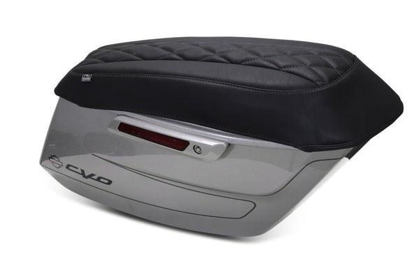 Mustang 23-25 Harley CVO Road Glide (ST) Deluxe Diamond Saddlebag Lid Covers - Bull Strap